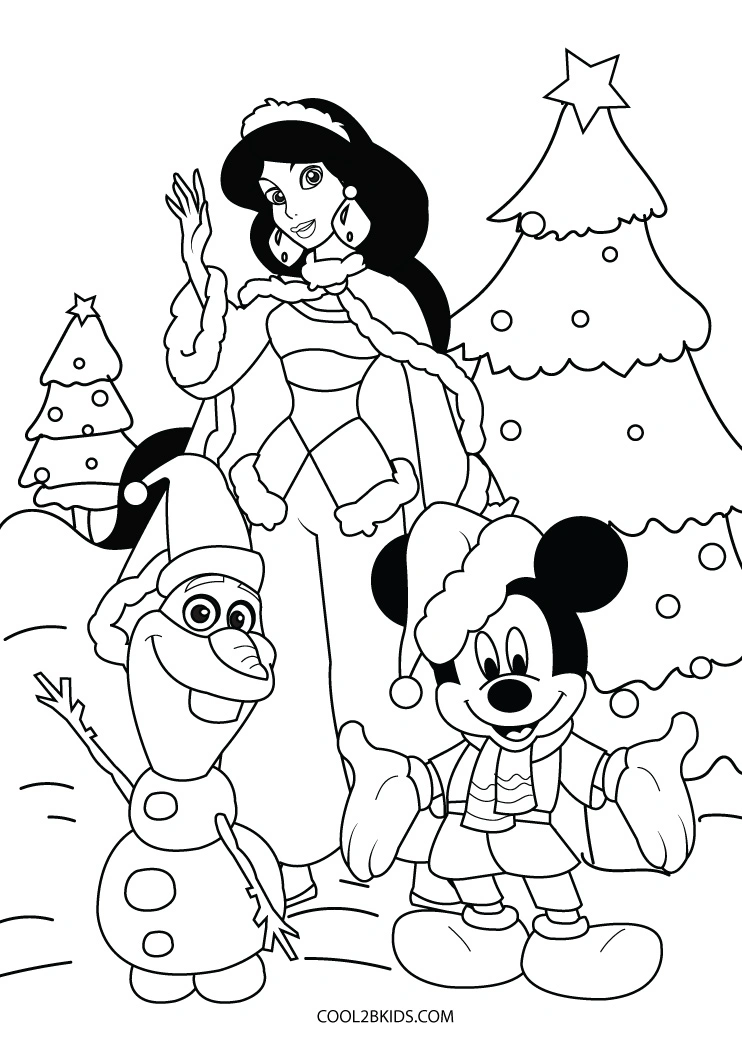 Ausmalbilder Weihnachten Disney - Malvorlagen kostenlos zum ausdrucken