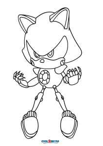 Metal Sonic Coloring Pages Free Printable