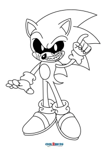 Sonic Exe Coloring Pages Printable for Free Download