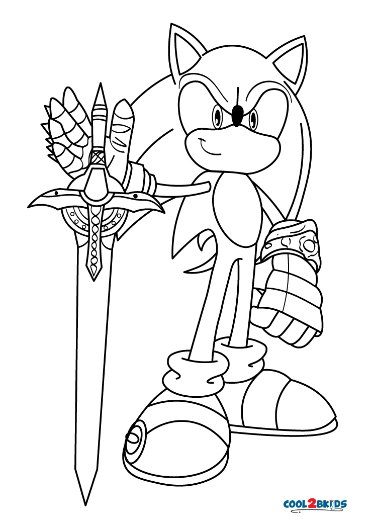 and the black knight sonic coloring pages