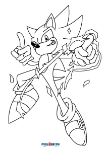 Free Coloring Pages Of Super Sonic Emeralds - Sonic Desenho Para Colorir,  HD Png Download, free png download