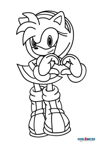 Printable Sonic the Hedgehog Amy Rose Coloring in sheets - Printable  Coloring Pages For Kids