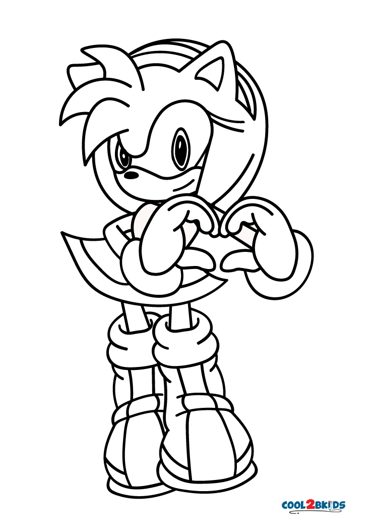 Amy Rose coloring page  Free Printable Coloring Pages