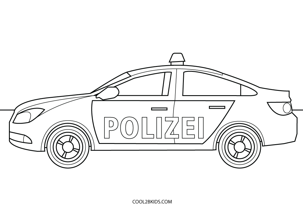Ausmalbilder Polizeiauto - Malvorlagen Kostenlos zum Ausdrucken
