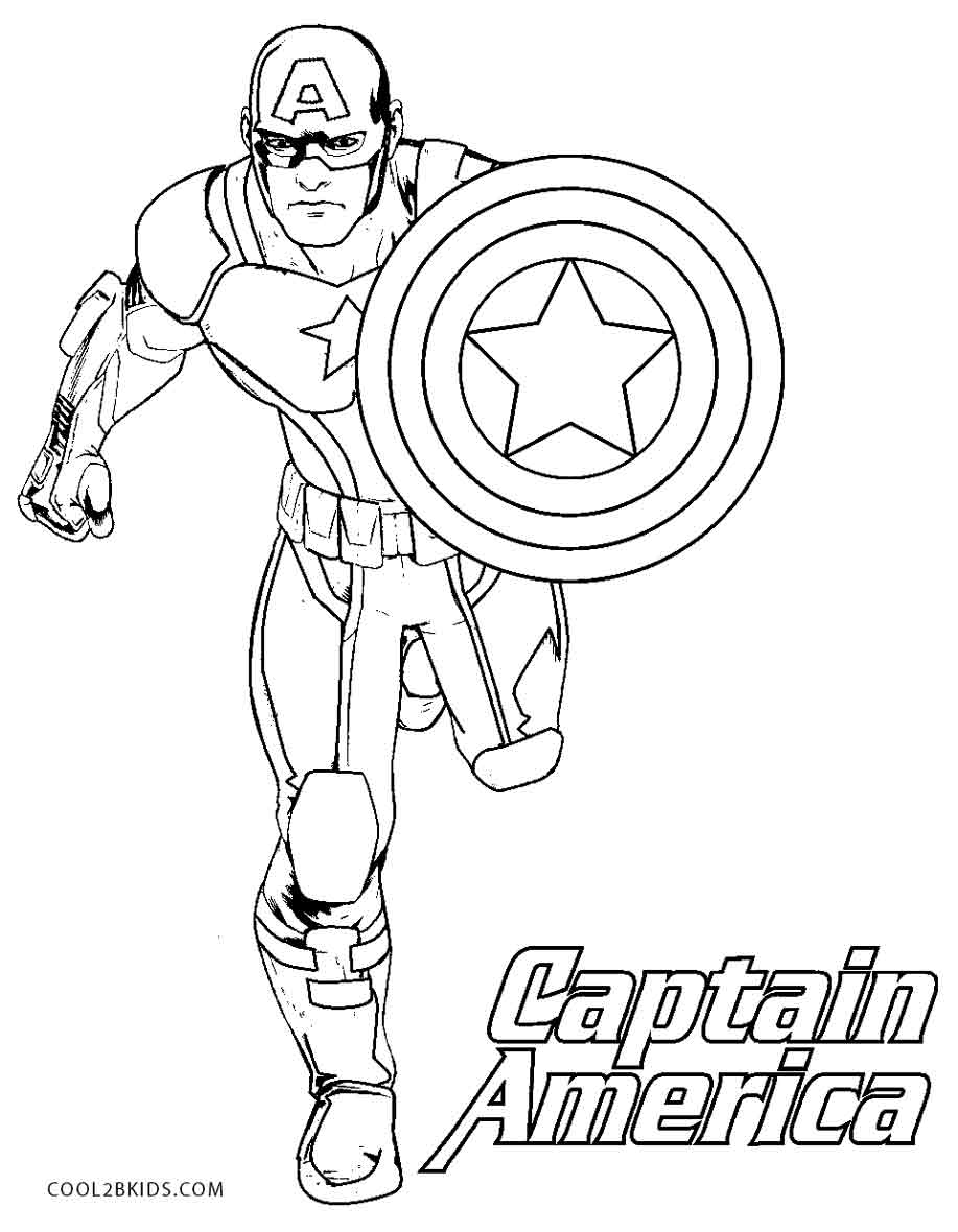 Free Printable Coloring Pages Of Captain Marvle