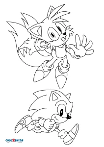 Coloring page - Miles Tails Prower