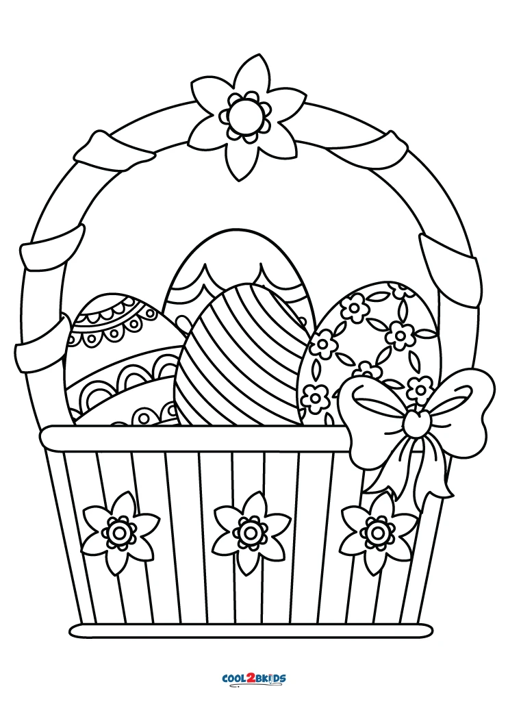 coloring pages easter baskets