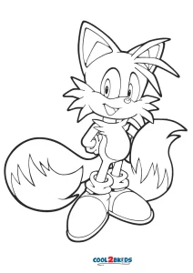 Coloring page - Miles Tails Prower