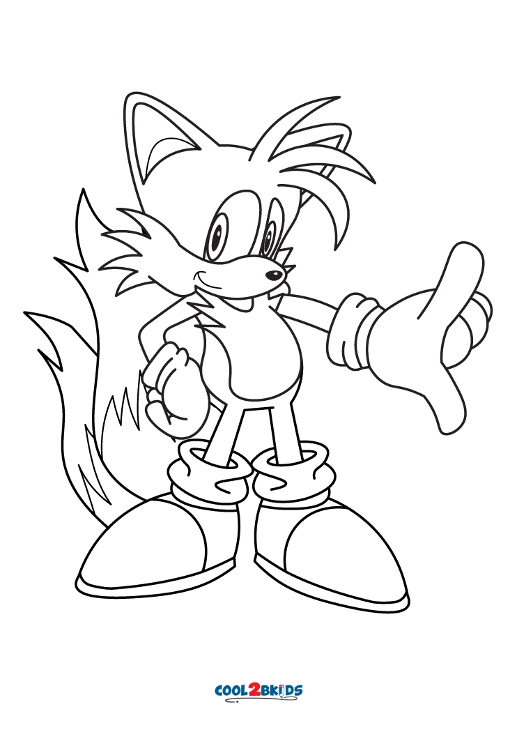 Coloring page - Miles Tails