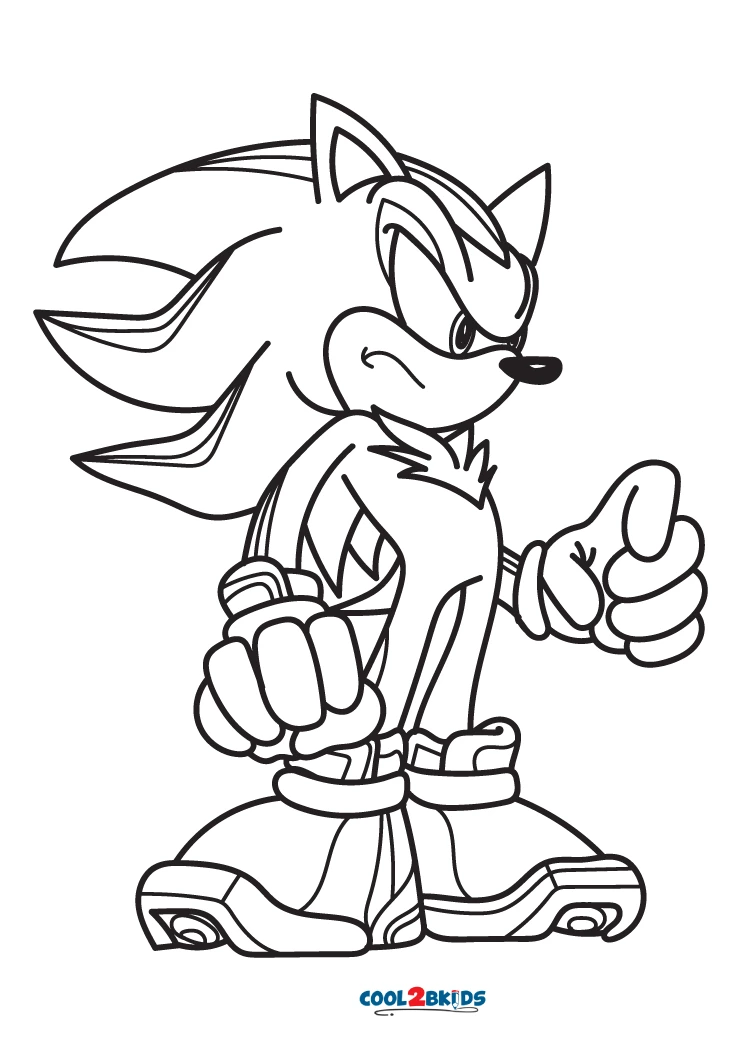 Shadow the Hedgehog Coloring Pages, 25 Shadow Coloring Pages Shadow-coloring-4  – Free Coloring Page Si…