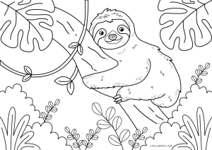 Free Printable Sloth Coloring Pages! ⋆ The Hollydog Blog