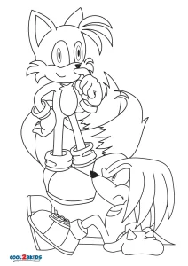 Print Sonic Tails Miles Prower coloring pages