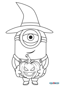 minion coloring pages halloween disney