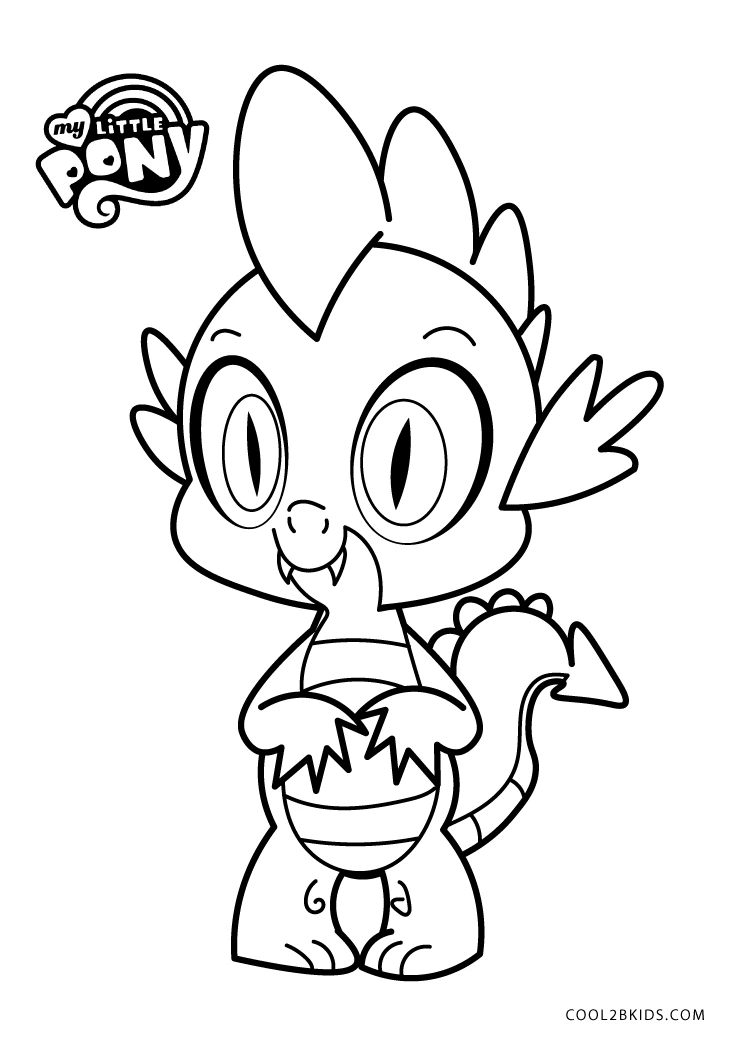 My Little Pony Friendship Is Magic Coloring Pages Spike