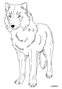 realistic coloring pages of wolves