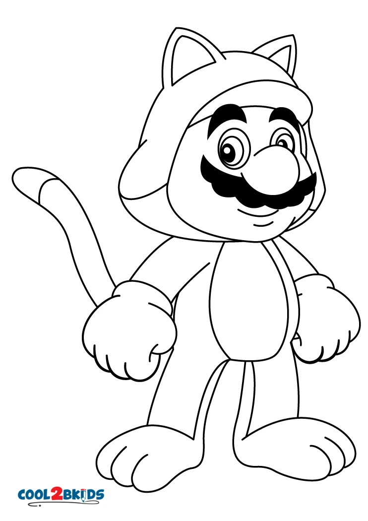 mario coloring pages for kids printable