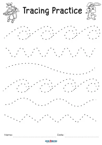 printable worksheet tracing lines