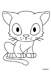 Coloring page outline of cute cat Animal Coloring page cartoon vector  illustration Stock Vector Image & Art - Alamy
