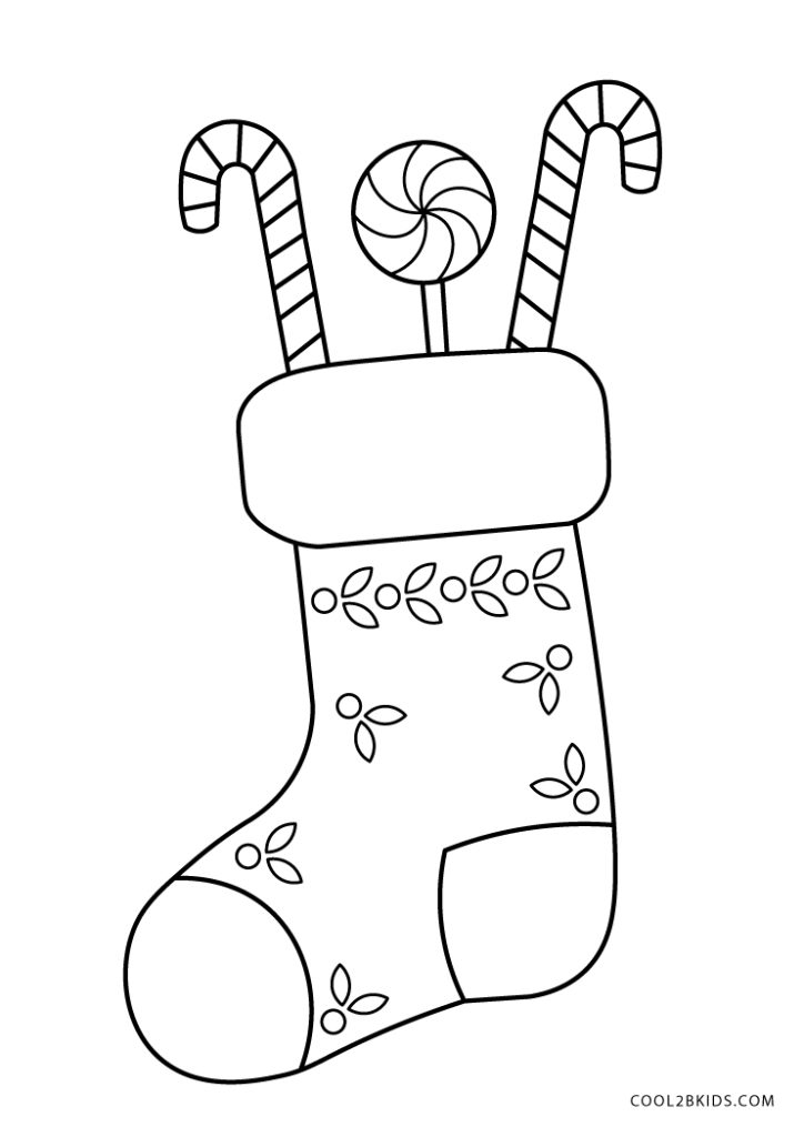 Coloriages Chaussettes de Noël - Cool2bKids