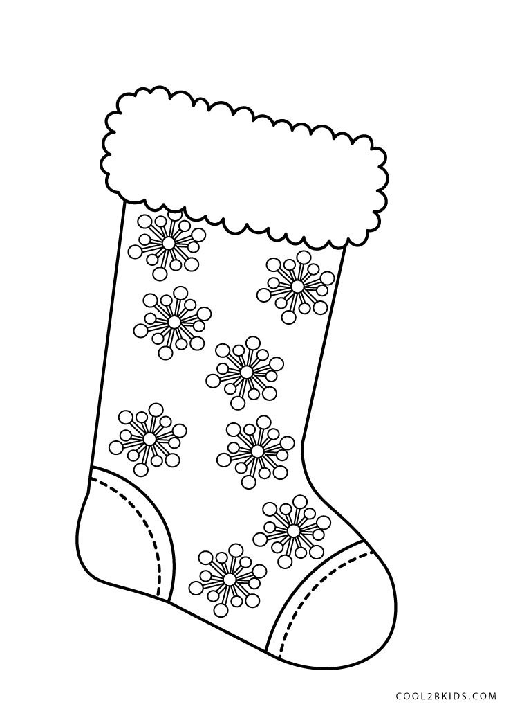 Coloriages Chaussettes de Noël Cool2bKids