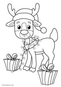 Coloriages  Renne Noël  Coloriages Gratuits à Imprimer