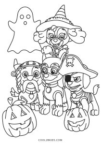 Coloriage de Coloriage de l halloween La Pat Patrouille