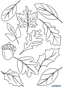 fall leaves coloring pages for adults