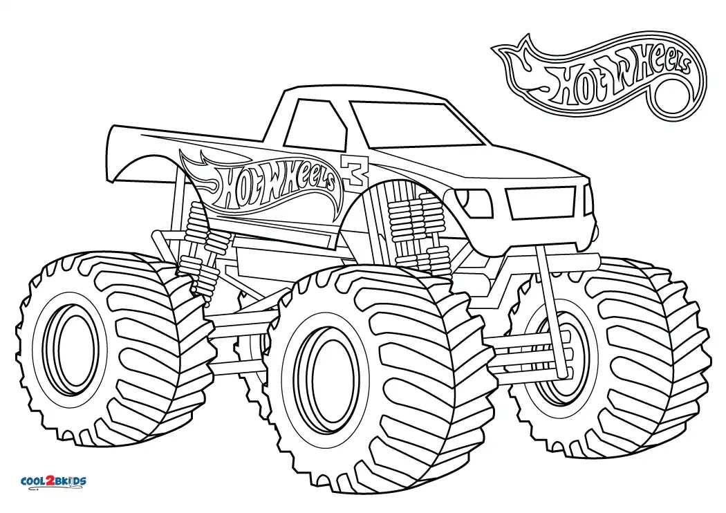 Monster Truck coloring page Hot Wheels 