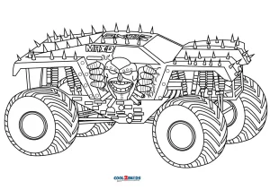 Coloring pageT-MAXXHA!  Monster truck coloring pages, Truck coloring  pages, Cars coloring pages