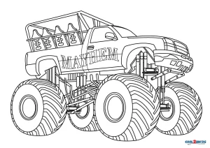 Free Shark Monster Truck Coloring Pages Printable and Easy