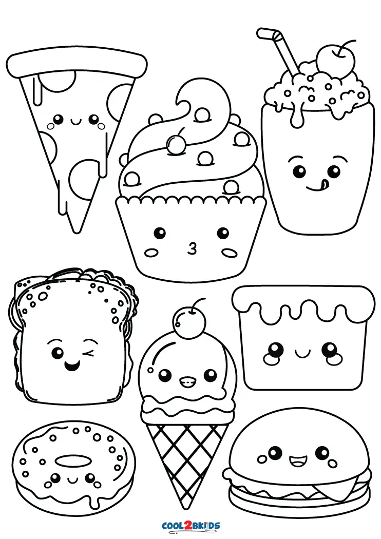 Coloring Pages Kawaii Food Ohcoloring Pages Sexiz Pix