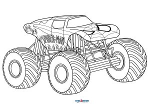 Free Printable Monster Truck Coloring Pages For Kids