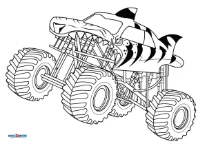 Monster Truck coloring page Hot Wheels 