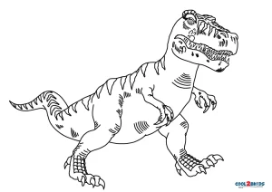 realistic dinosaurs head coloring pages