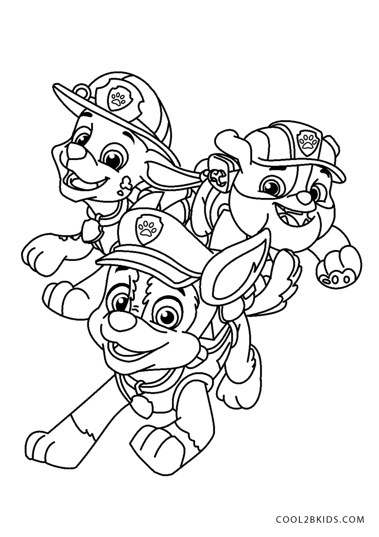 Paw patrol da colorare disegni per bambini da stampare