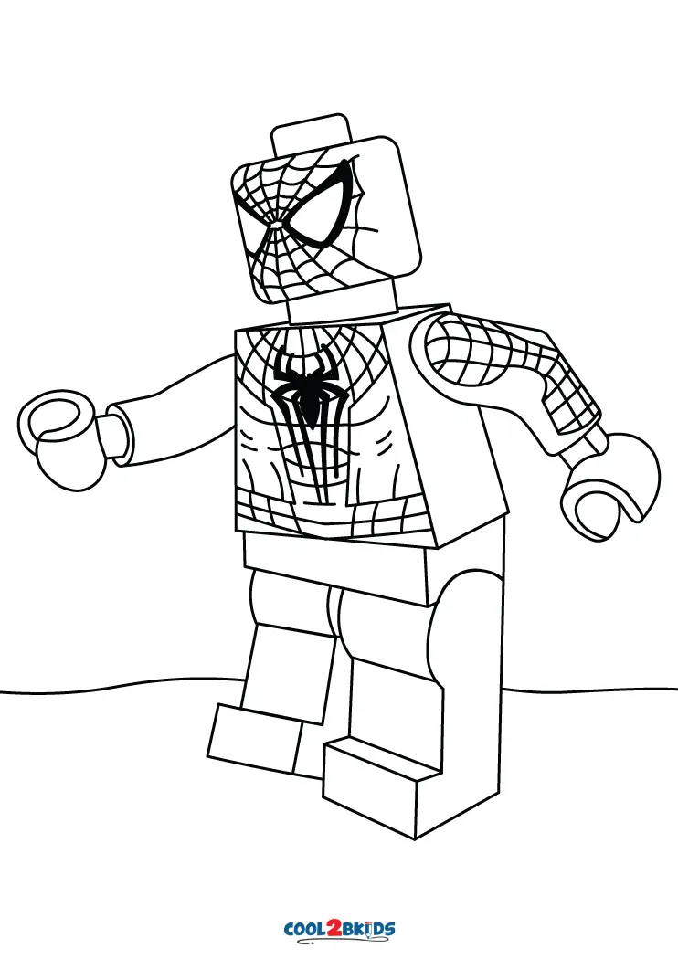 Free Printable Lego Spiderman Coloring Pages For Kids