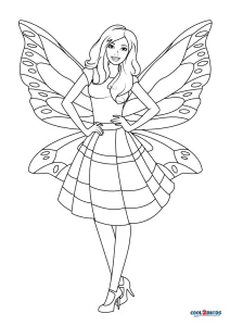 barbie fashion fairytale coloring pages