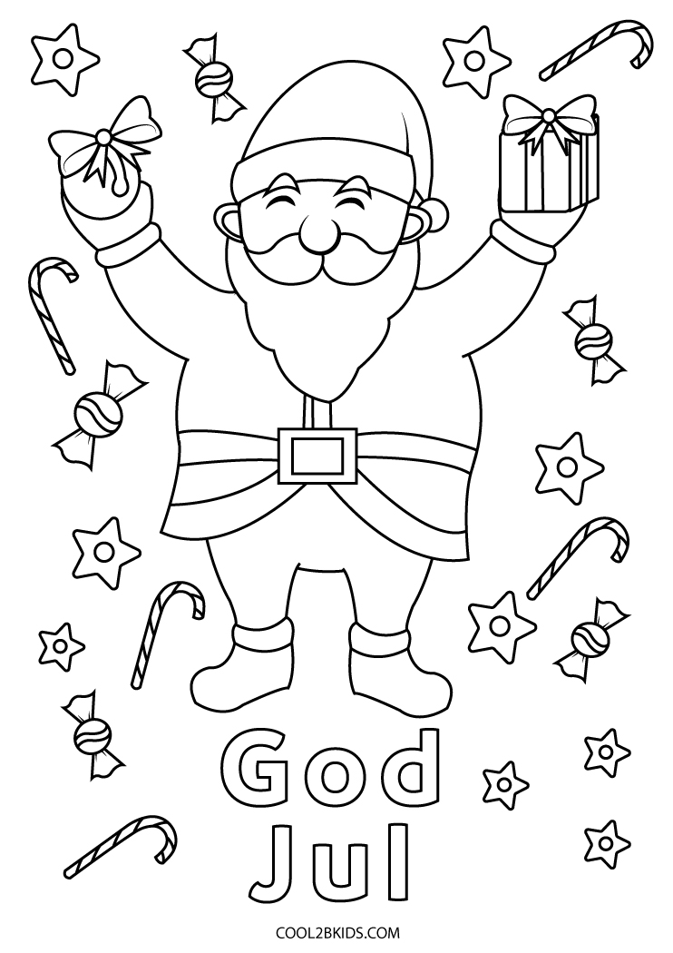 God Jul Målarbilder Gratis Utskrivbar Sidor för Barn