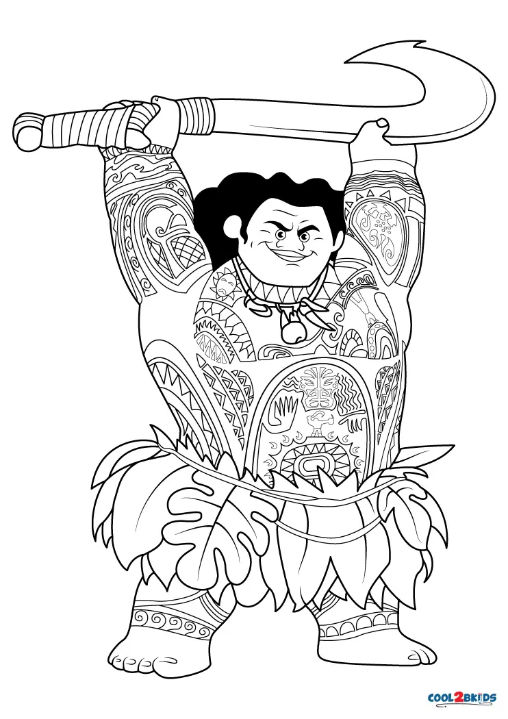 Maui Coloring Page Moana Coloring Pages | The Best Porn Website