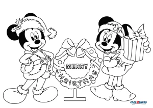disney coloring pages mickey mouse christmas