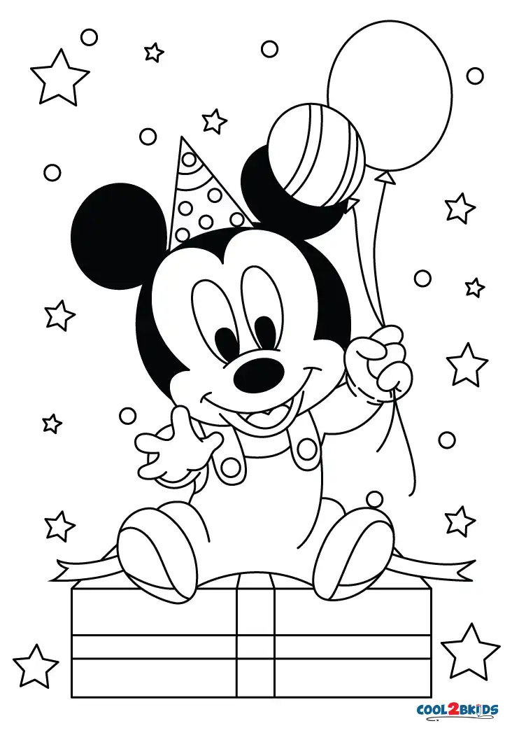 Ziua Copilului A mprumuta Delicat Printable Mickey Mouse Coloring 