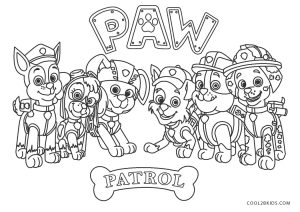touw Evalueerbaar geroosterd brood PAW Patrol Kleurplaten Gratis Printen Voor Kinderen