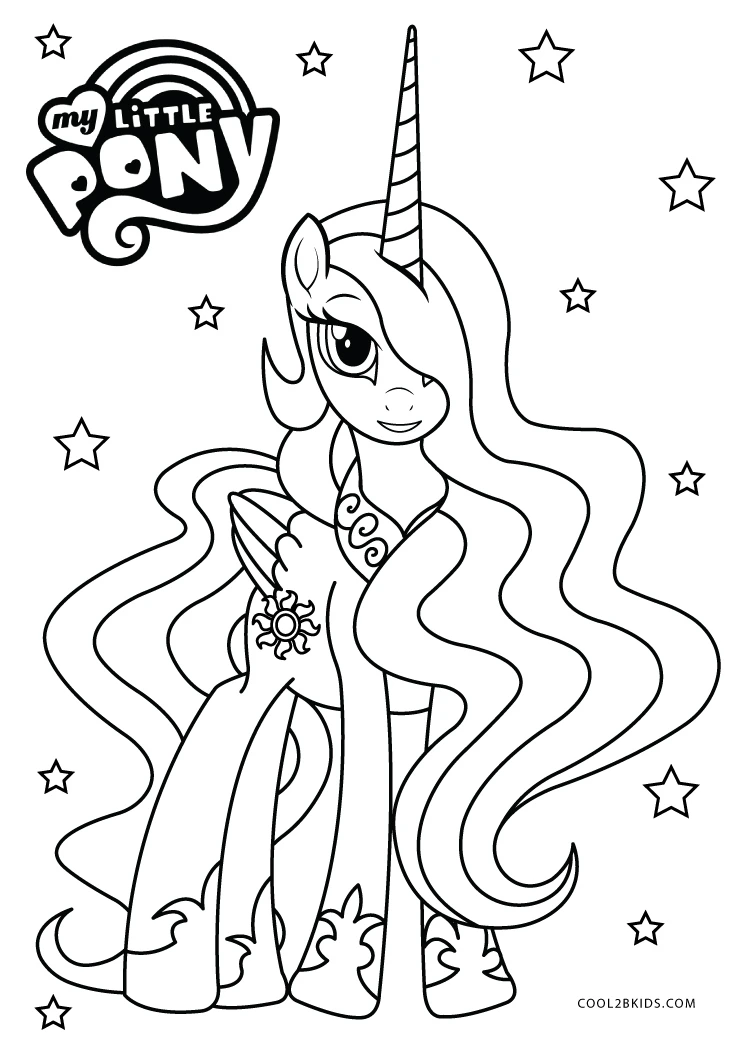 Prinsessan Celestia M larbilder Gratis Utskrivbar Sidor F r Barn