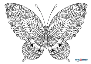 Vlinder Mandala Printen Voor Kinderen