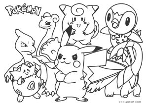 Dibujos para colorear gratis de pokémon para niños - Todas as