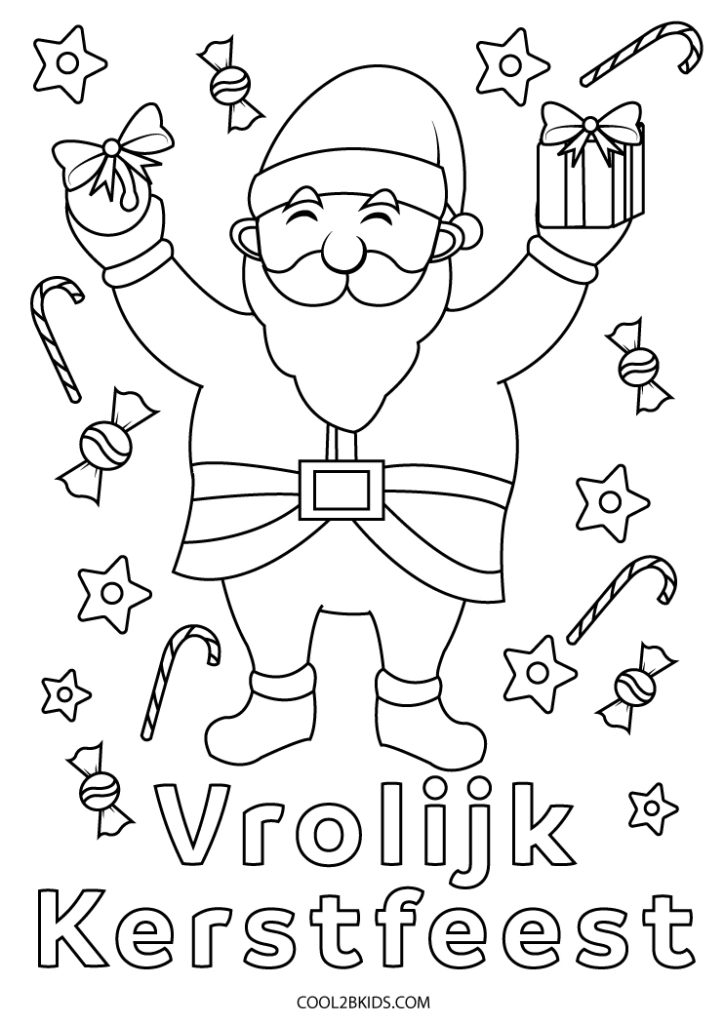 Kleurplaat Vrolijk Kerstfeest Kleurplatennl Kleurplaten Images and