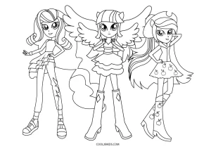 Desenhos Equestria Girl para colorir - My Little Pony - Brinquedos