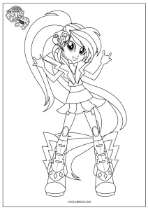 Desenhos Equestria Girl para colorir - My Little Pony - Brinquedos