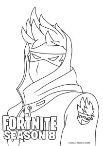 Desenho de Ninja de Fortnite para colorir