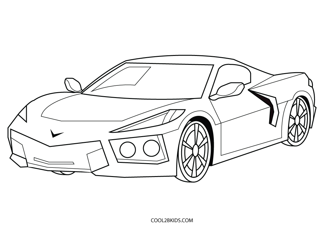 Desenhos para colorir de desenho de um carro esportivo para